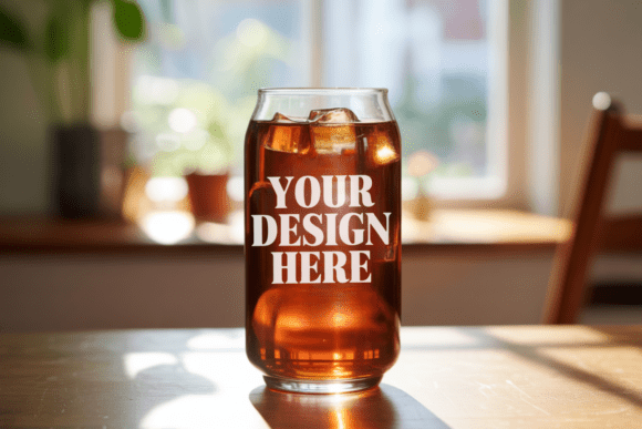 16 Oz Glass Can Mockup 2