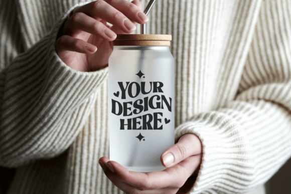 16 Oz Sipper Glass Can Mockup 7 — Product Mockups