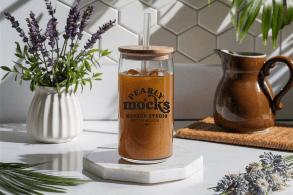 16oz Frosted Beer Glass Can Mockup — Product Mockups