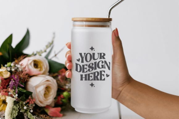 16oz Frosted Glass Can Mockup — Product Mockups