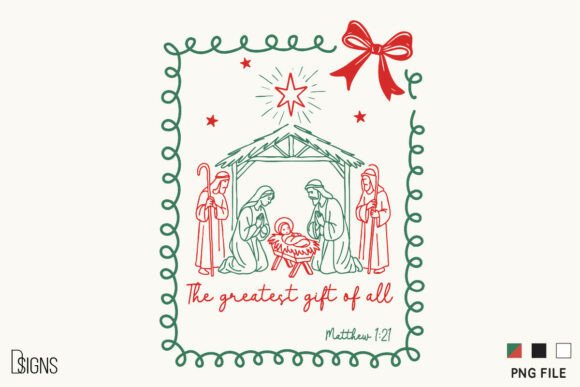 Christian Christmas Nativity Jesus PNG Illustrations