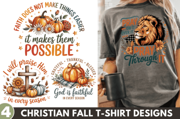 Christian Fall Sublimation Tshirt Bundle Illustrations