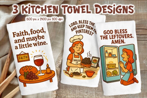 Christian Food Quote Towels PNG for Crafts