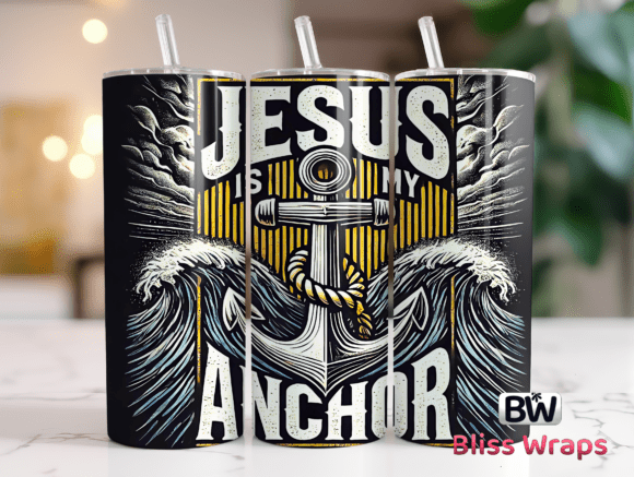 Christian Inspirational Tumbler Wrap PNG