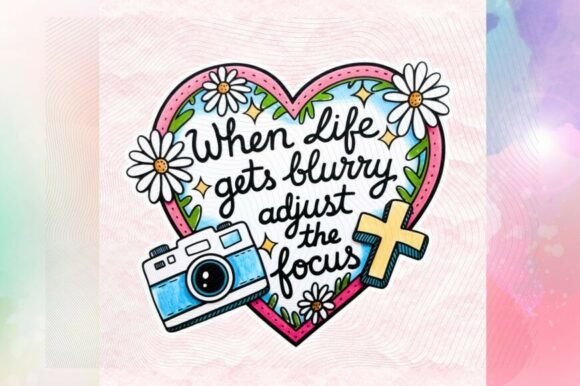 Christian Life Gets Blurry Womens PNG Illustrations