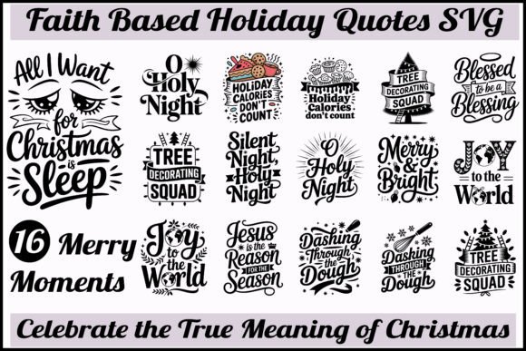 Faith Christmas SVG Quote Bundle for Crafts