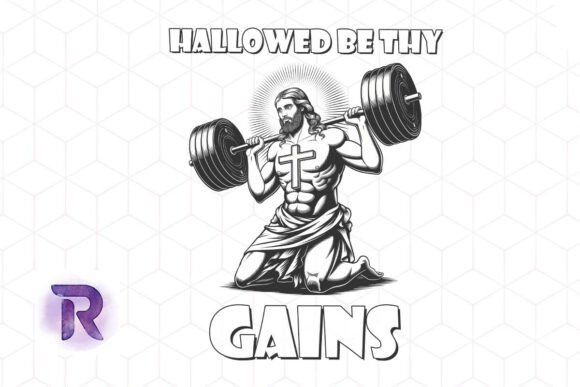 Hallowed Be Thy Gains Funny Jesus PNG for Crafts