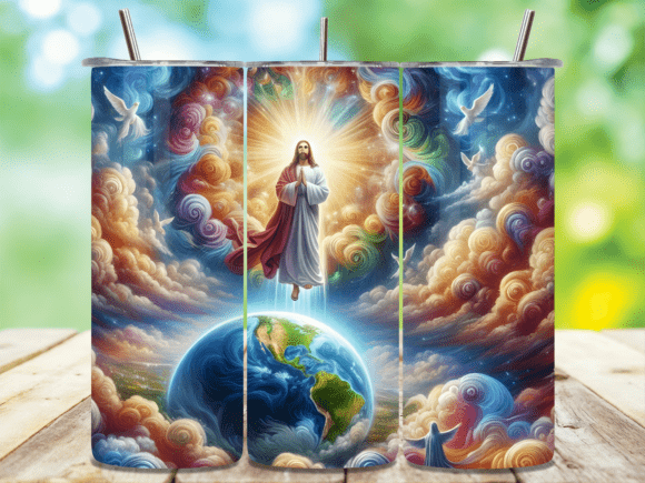 Jesus Ascending to Heaven Tumbler Wrap