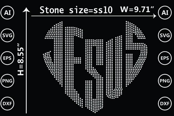 Jesus Rhinestone Templates Design for Crafts