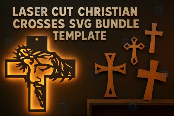 Laser Cut Christian Crosses SVG Bundle — Spring Amp