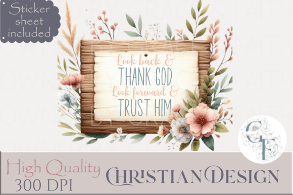 Look Back Thank God Graphic Templates